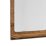 Antik fa színű szerelt fa tükrös fürdőszobaszekrény 60x11x37 cm 7