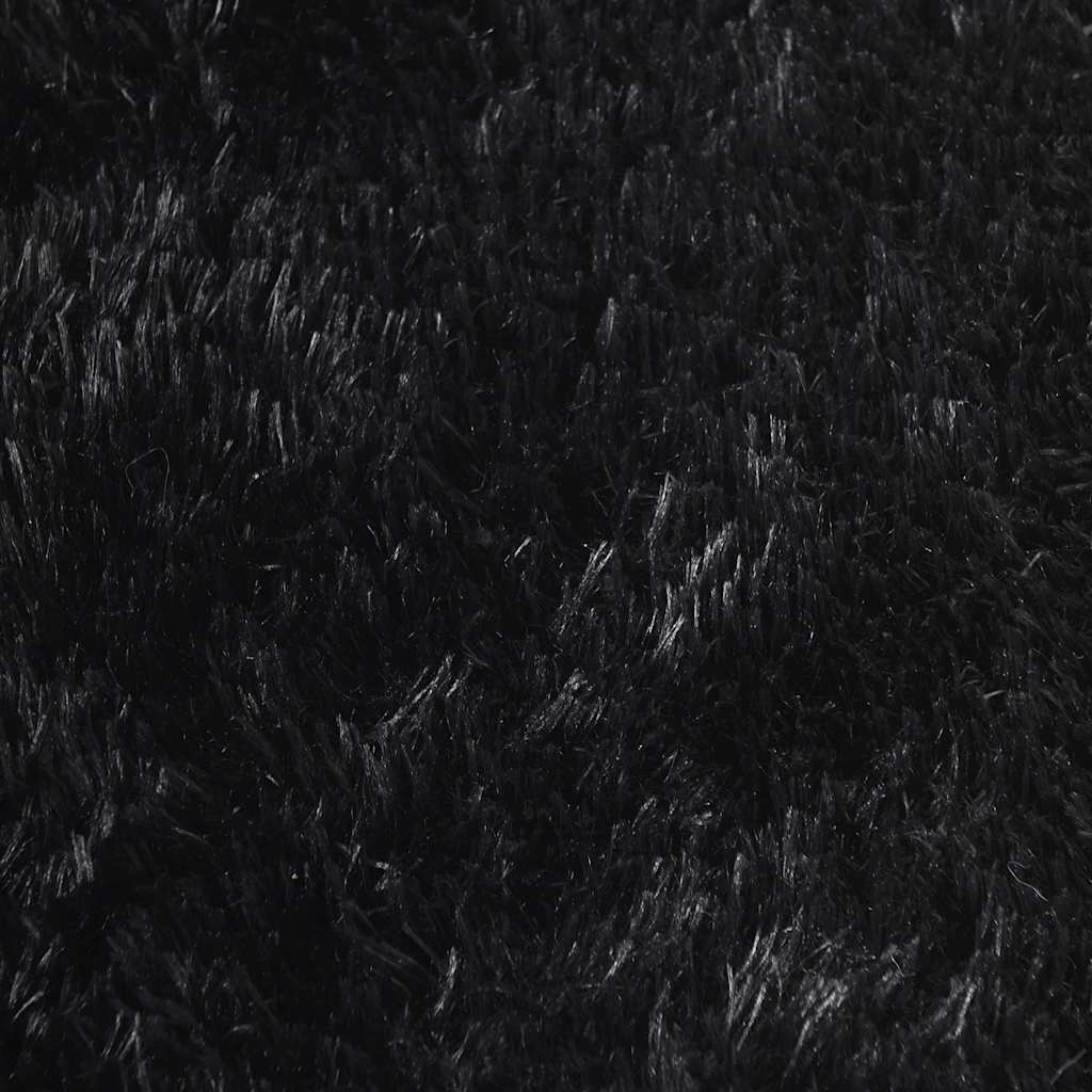 Fekete hosszú szálú NAVARRA bozontos szőnyeg 120x170 cm 9