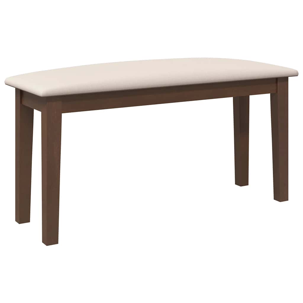 Barna tömörfa gumiból pad 90 cm 2