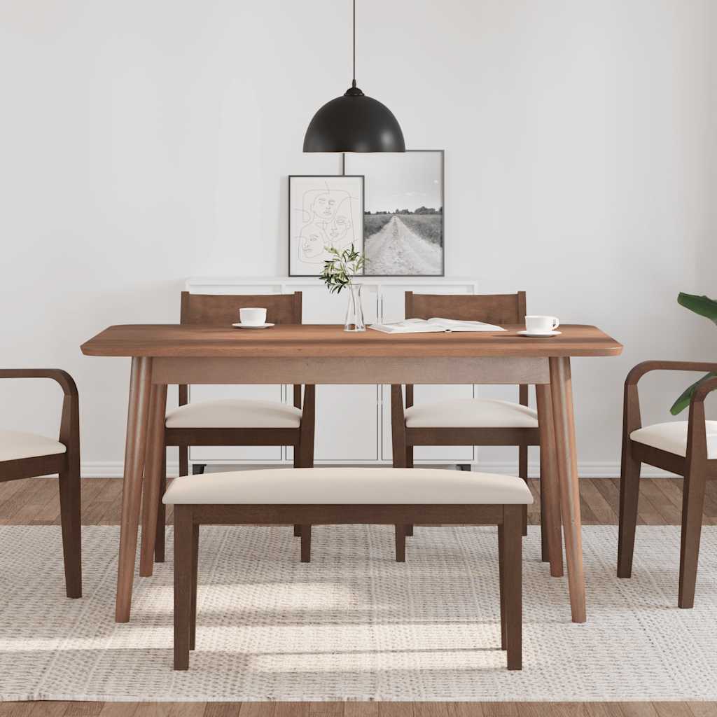 Barna tömörfa gumiból pad 90 cm 3
