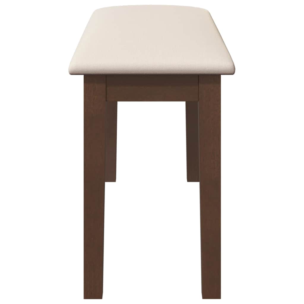 Barna tömörfa gumiból pad 90 cm 5