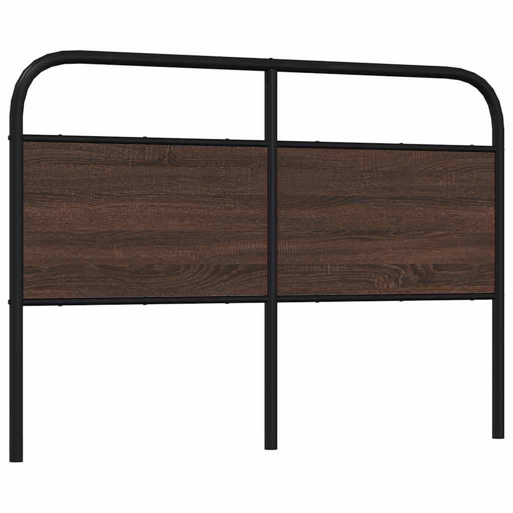 Barna tölgy színű acél és szerelt fa csere fejtámla 140 cm 5