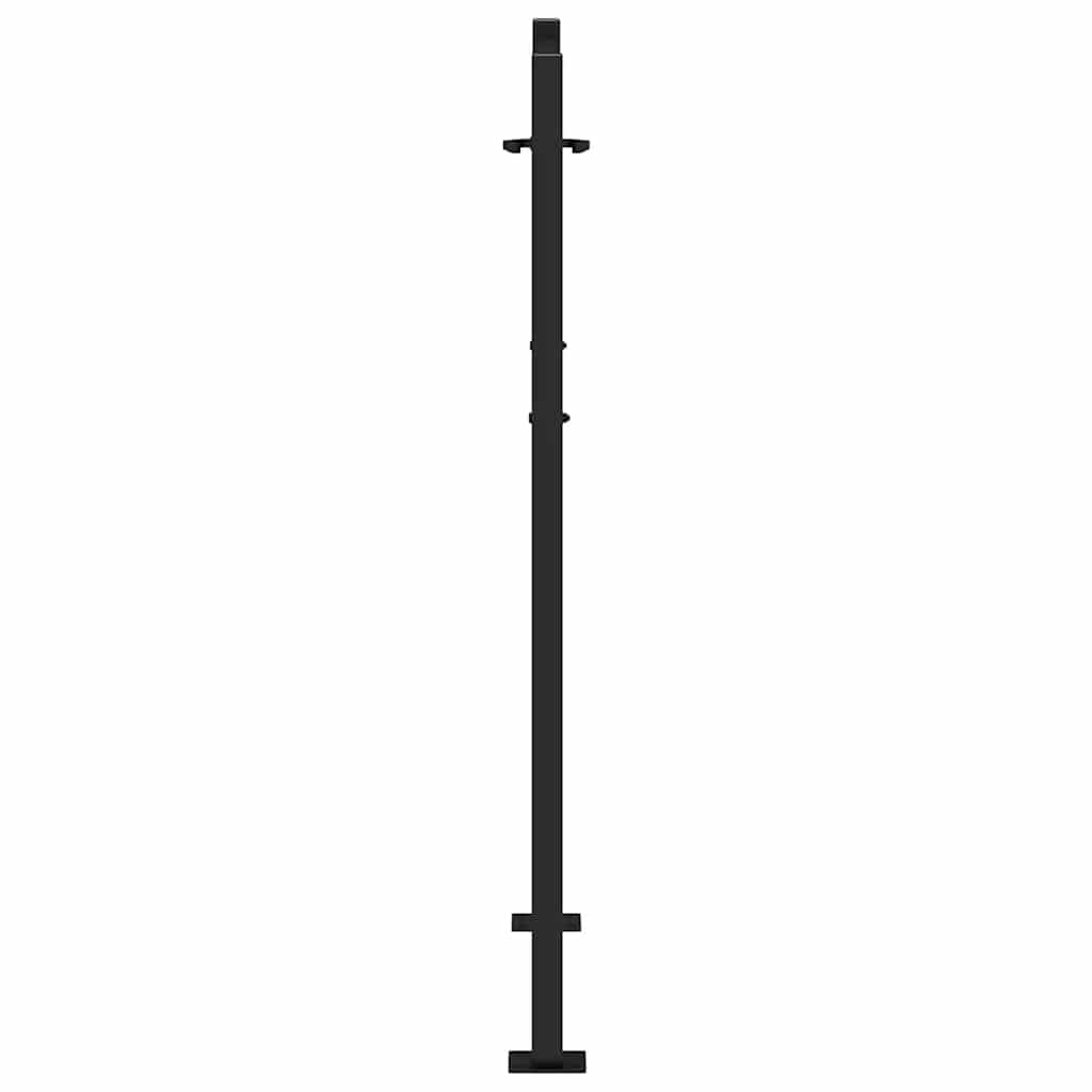 Fekete kerti kapu 100x125 cm acéllevél mintával 5