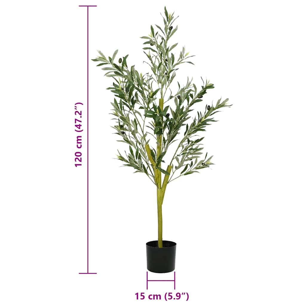 Zöld mesterséges olajfa 450 levél 120 cm 5