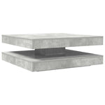 Betonszürke dohányzóasztal 360 fokban forgatható 90x90x34,5 cm 2