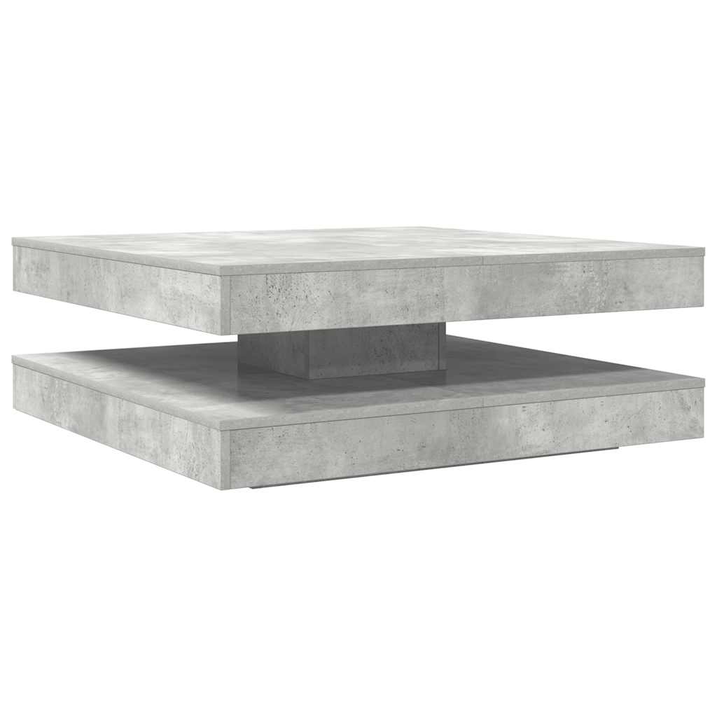 Betonszürke dohányzóasztal 360 fokban forgatható 90x90x34,5 cm 2