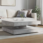 Betonszürke dohányzóasztal 360 fokban forgatható 90x90x34,5 cm 3