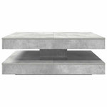 Betonszürke dohányzóasztal 360 fokban forgatható 90x90x34,5 cm 4
