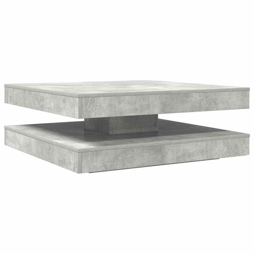 Betonszürke dohányzóasztal 360 fokban forgatható 90x90x34,5 cm 6