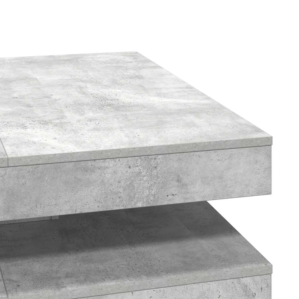 Betonszürke dohányzóasztal 360 fokban forgatható 90x90x34,5 cm 8