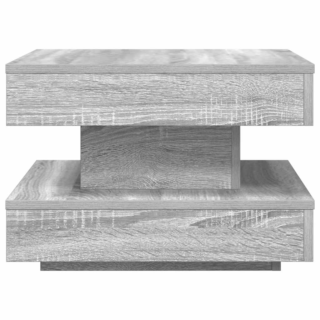 Szürke sonoma dohányzóasztal 360 fokban forgatható 50x50x34,5cm 5