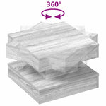 Szürke sonoma dohányzóasztal 360 fokban forgatható 50x50x34,5cm 7