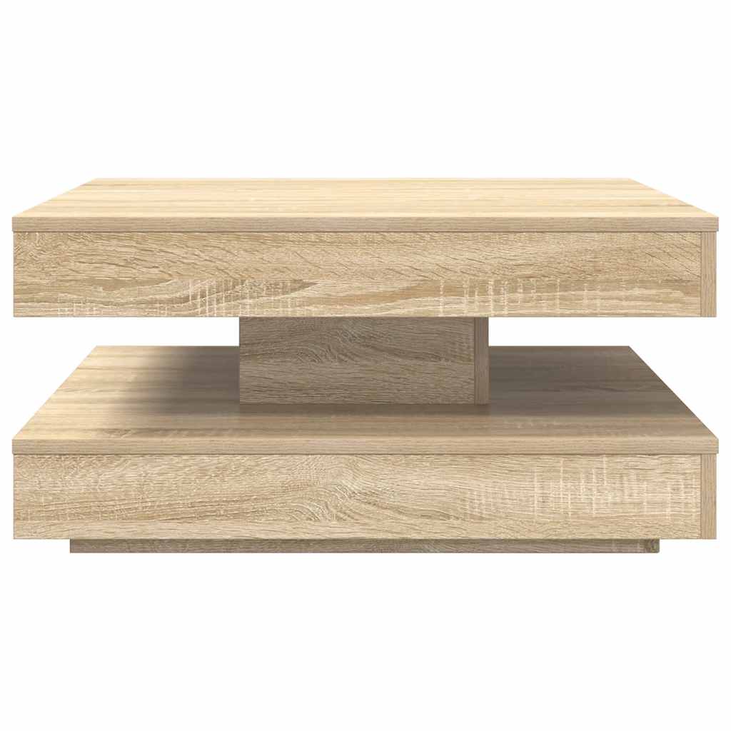 Sonoma tölgy dohányzóasztal 360 fokban forgatható 70x70x34,5 cm 4