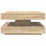 Sonoma tölgy dohányzóasztal 360 fokban forgatható 70x70x34,5 cm 5