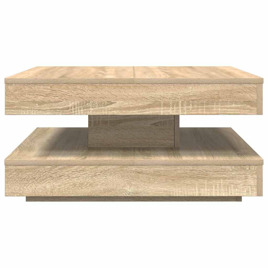 Sonoma tölgy dohányzóasztal 360 fokban forgatható 70x70x34,5 cm 5