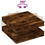Füstös tölgy dohányzóasztal 360 fokban forgatható 70x70x34,5 cm 7