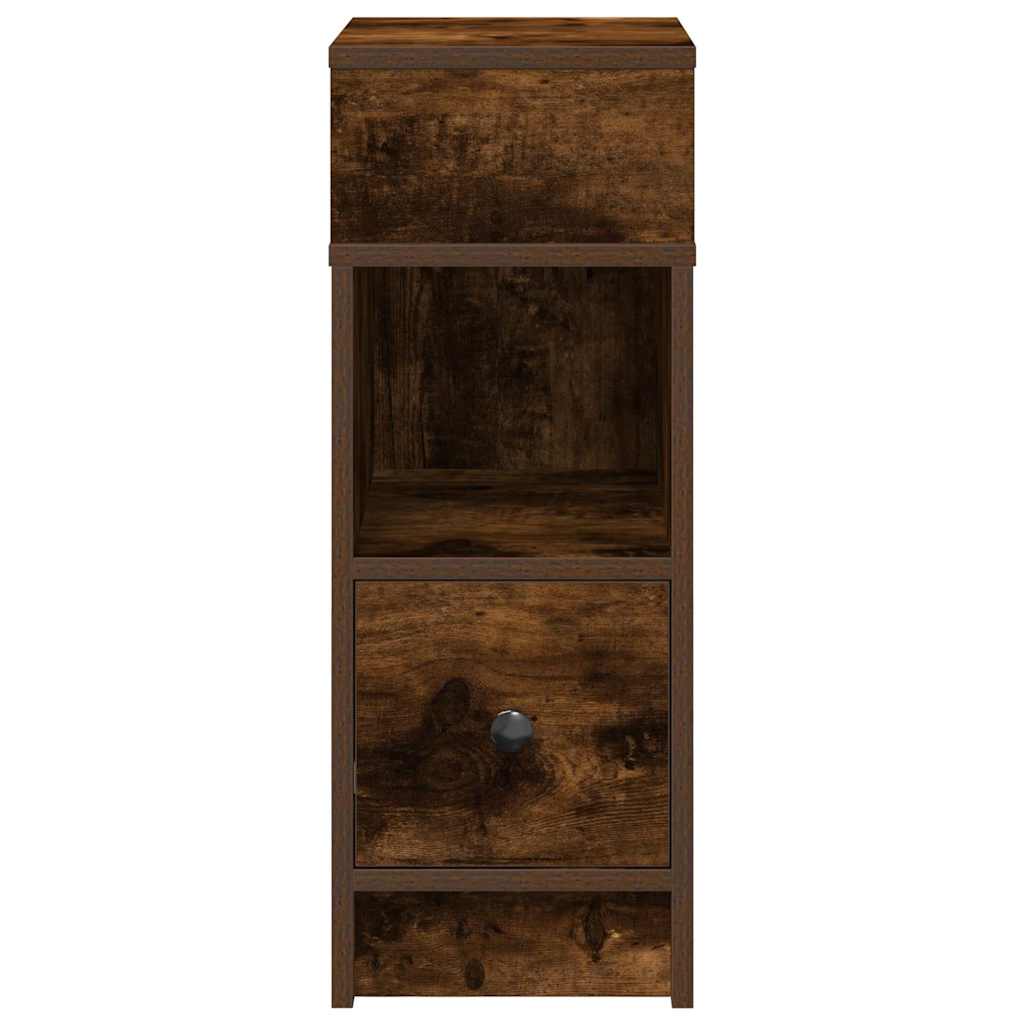 2 db füstös tölgy színű éjjeliszekrény fiókkal 25x31x66 cm 4