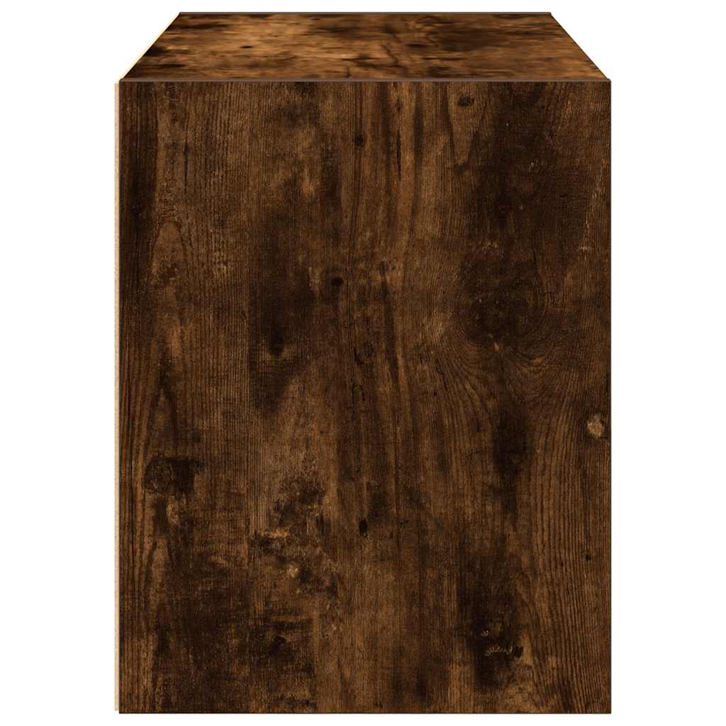 Szekrény 2 fiókkal füstölt tölgy 60x31x40 cm gépi forgácsolt fa 6