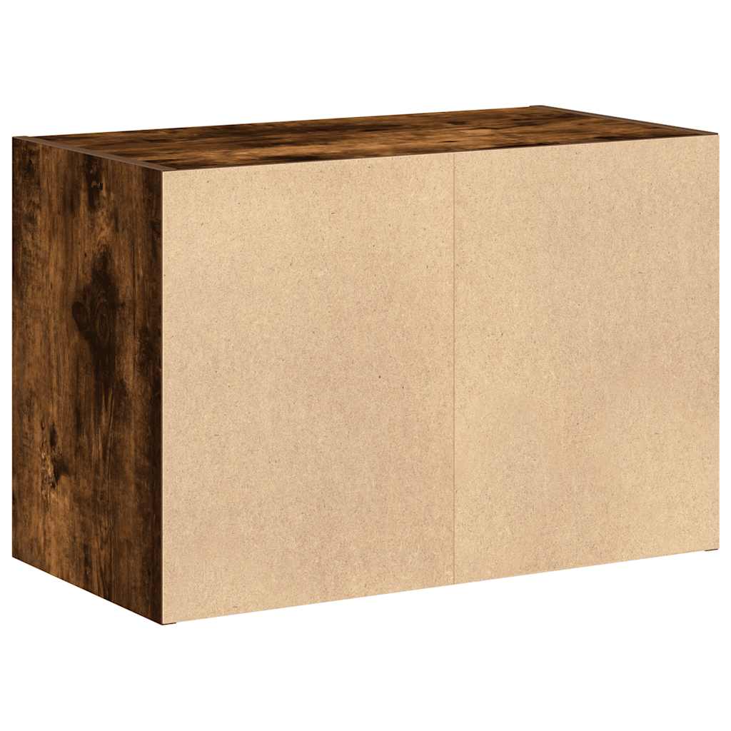 Szekrény 2 fiókkal füstölt tölgy 60x31x40 cm gépi forgácsolt fa 7