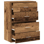 2 db antik fa szerelt fa szekrény 4 fiókkal 60 x 31 x 40 cm 5