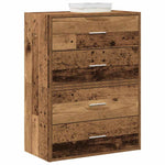2 db antik fa szerelt fa szekrény 4 fiókkal 60 x 31 x 40 cm