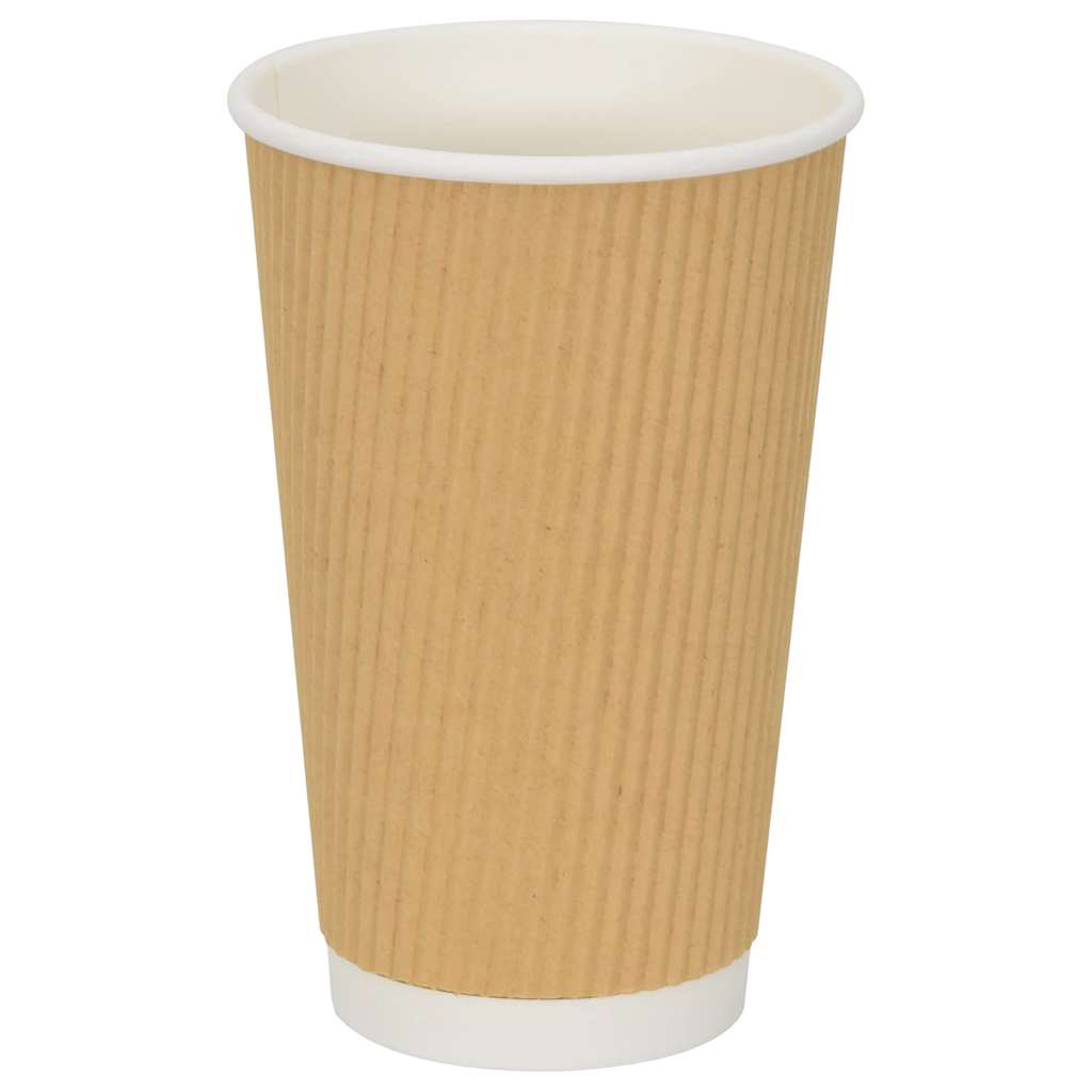 500 db barna papír kávéscsészék 16oz 400ml 2