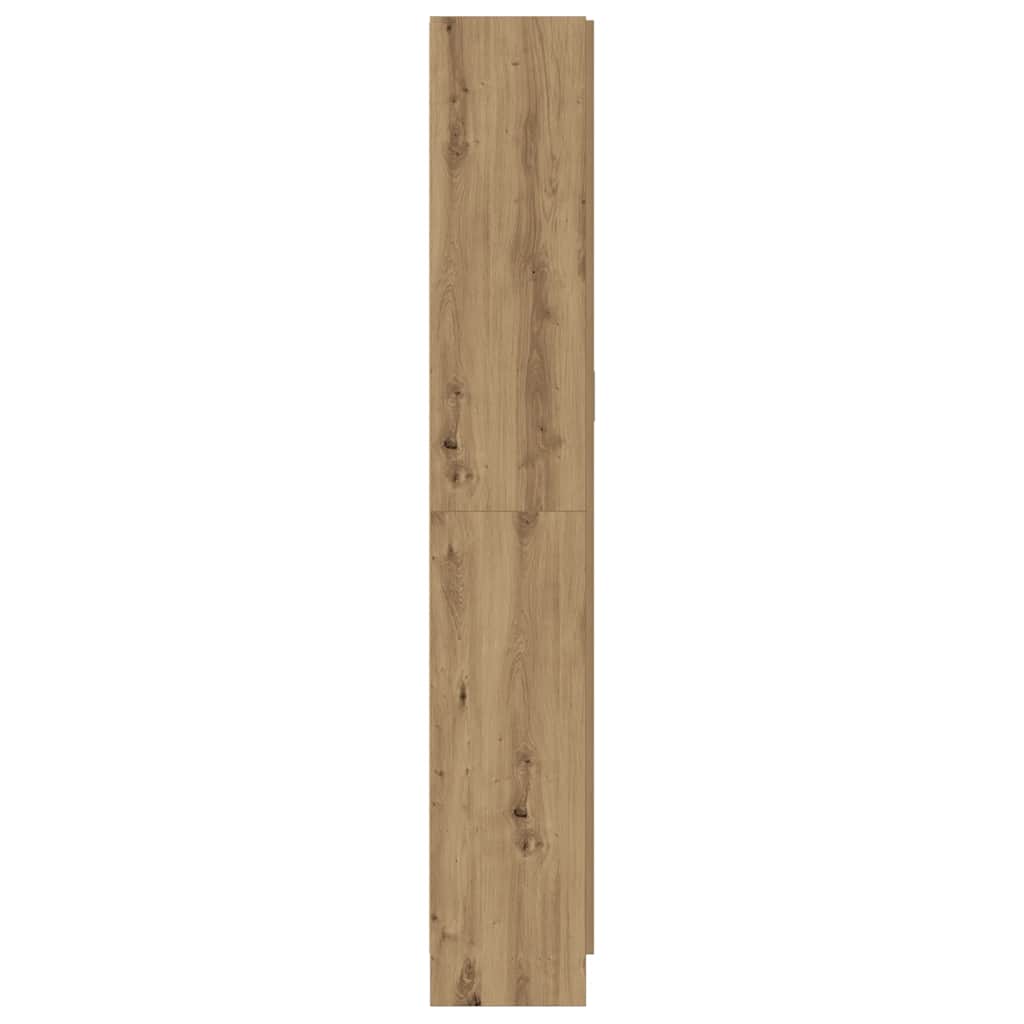 Kézműves tölgy színű szerelt fa magasszekrény 82,5x30,5x185 cm 5