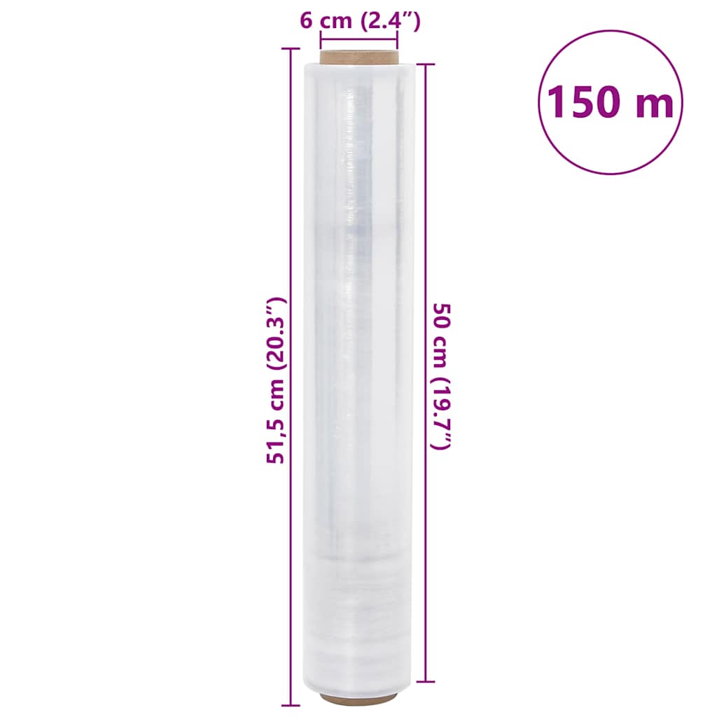 Stretch fólia 6 db átlátszó 30 μm 50 cm x 150 m 7