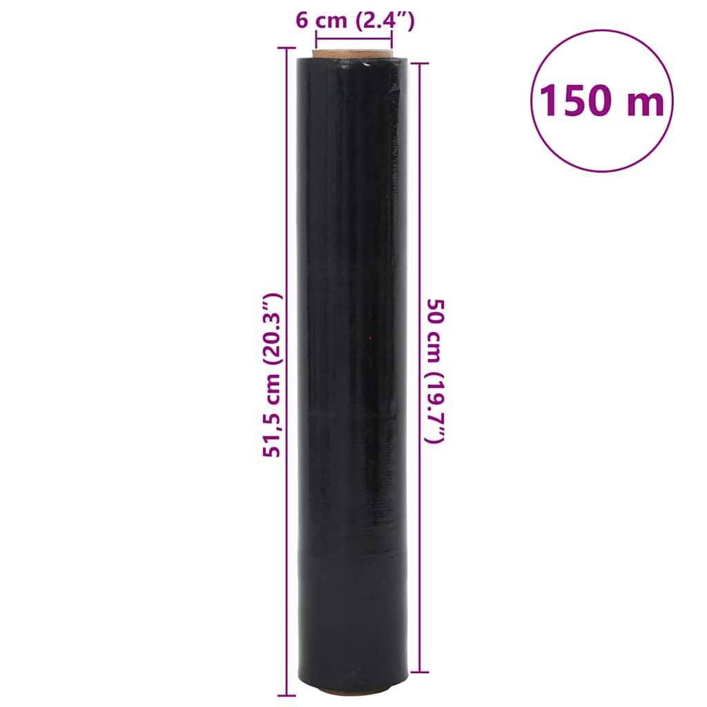 Stretch fólia 6 pcs fekete 20 μm 50 cm x 150 m 7
