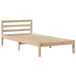 Tömör fenyőfa könyvespolcos ágy matrac nélkül 75 x 190 cm 8