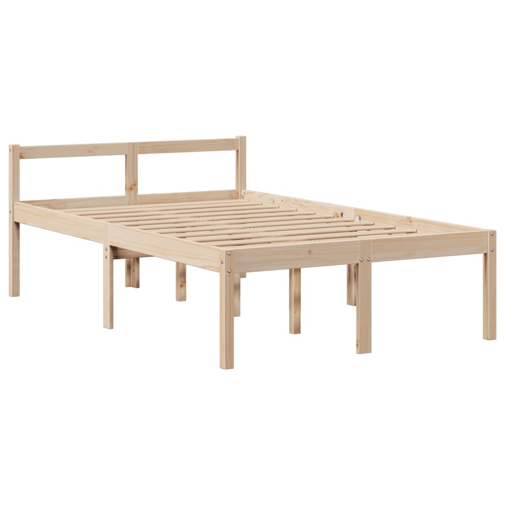 Tömör fenyőfa könyvespolcos ágy matrac nélkül 135 x 190 cm 8