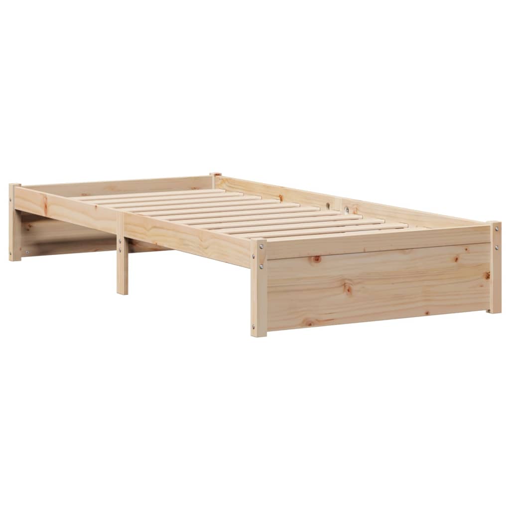 Tömör fenyőfa könyvespolcos ágy matrac nélkül 75 x 190 cm 6