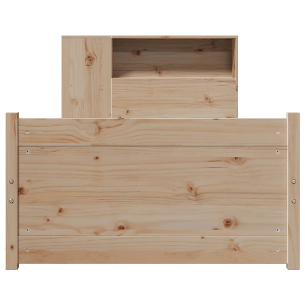 Tömör fenyőfa könyvespolcos ágy matrac nélkül 75 x 190 cm 4