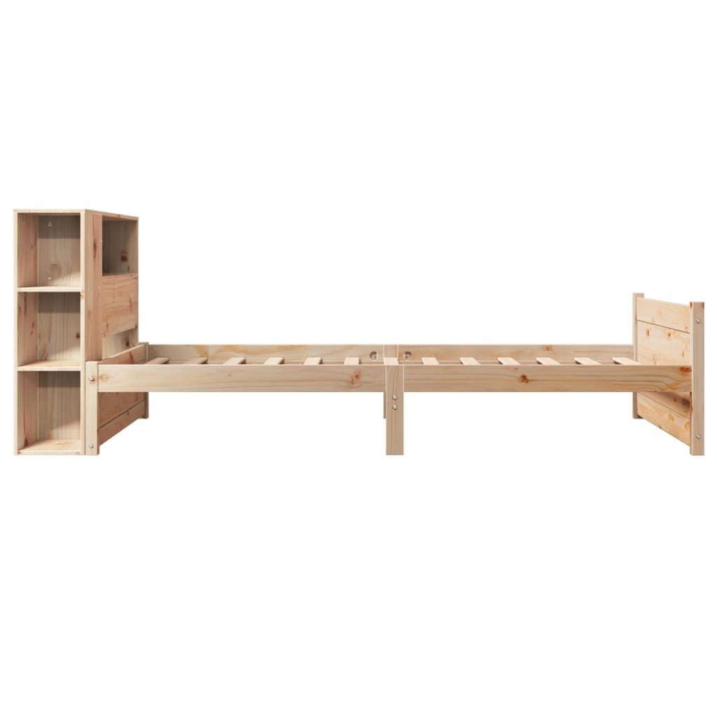 Tömör fenyőfa könyvespolcos ágy matrac nélkül 75 x 190 cm 5