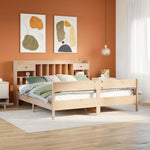Tömör fenyőfa könyvespolcos ágy matrac nélkül 180 x 200 cm