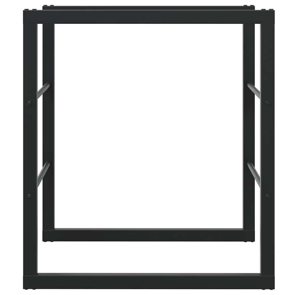 Tűzifa állvány Fekete 55x30x61 cm Acél 4