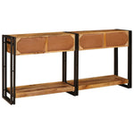 Konzolasztalok 2 db Barna 161 x 33 x 75 cm Tömör Mangófát 6
