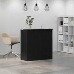 Fekete tölgyfa recepciósasztal 100 x 50 x 103,5 cm 4