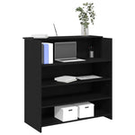 Fekete tölgyfa recepciósasztal 100 x 50 x 103,5 cm
