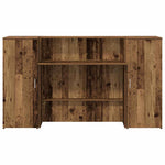 Recepciós pult antik fa 180x50x103,5 cm szerelt fa 5