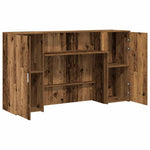 Recepciós pult antik fa 180x50x103,5 cm szerelt fa 7