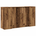 Recepciós pult antik fa 180x50x103,5 cm szerelt fa 11
