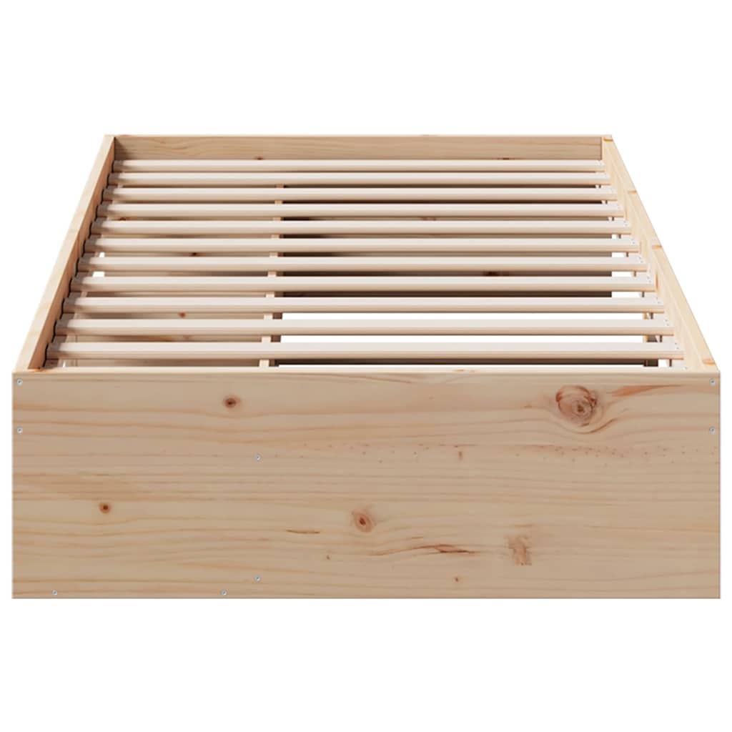 Kanapéágy ágy matrac 75x190 cm tömör fa fenyőfa 5