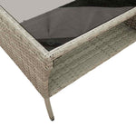 6 részes világosszürke polyrattan kerti ülőgarnitúra párnákkal 10