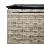 6 részes világosszürke polyrattan kerti ülőgarnitúra párnákkal 11