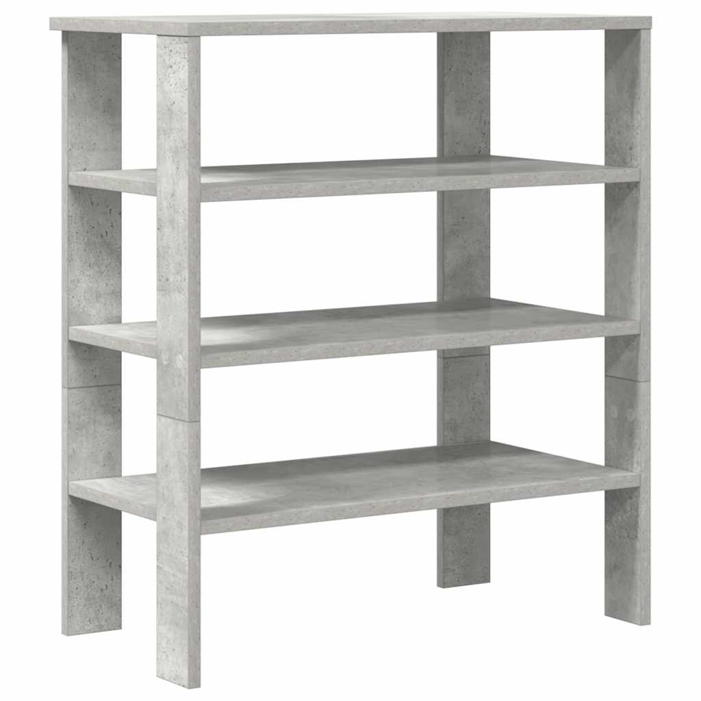 Betonszürke szerelt fa cipőtartó 61x32x70 cm 2