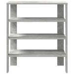 Betonszürke szerelt fa cipőtartó 61x32x70 cm 4
