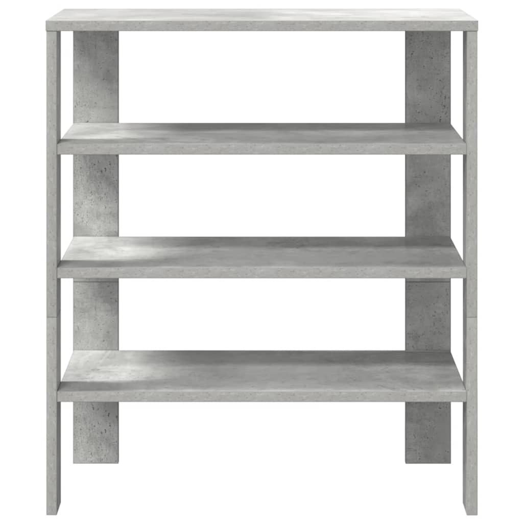 Betonszürke szerelt fa cipőtartó 61x32x70 cm 4