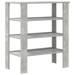 Betonszürke szerelt fa cipőtartó 61x32x70 cm 6
