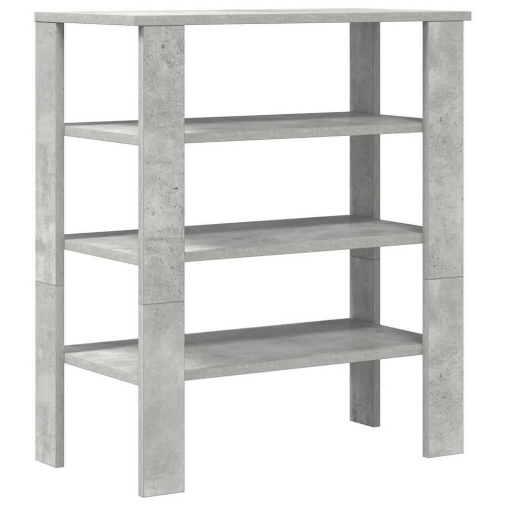 Betonszürke szerelt fa cipőtartó 61x32x70 cm 6